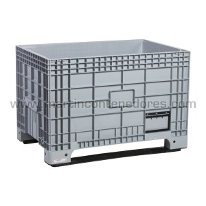 Caisse-palette plastique 1200x800x800/644 mm 2 traîneaux