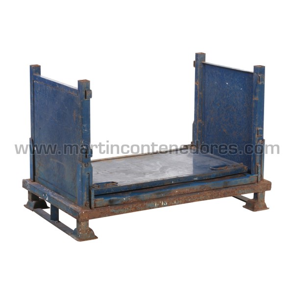 Foldable container 1010x600x640/500 mm with flap and 2 runners