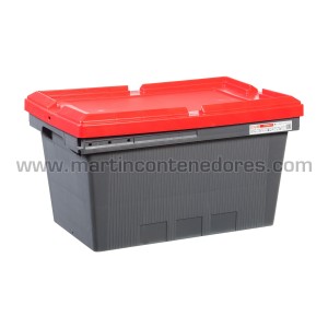 Caja plástica Pharma con tapa 490x300x260/255 mm