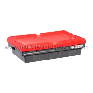 Caja plástica Pharma con tapa 490x300x110/106 mm