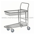 Self-service cart with folding top shelf 870x530x1010 mm