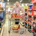 Self-service cart with folding top shelf 870x530x1010 mm