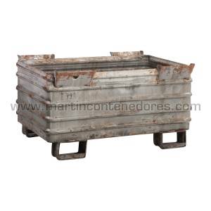 Conteneur tôle occasion 1200x820x620/470 mm