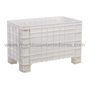 Contenedor plástico ranurado 1000x600x650/525 mm 4 pies
