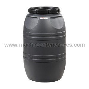 Fût plastique 220 litres couvercle à vis