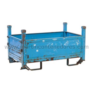 Conteneur tôle 1120x650x630/290 mm avec clapet