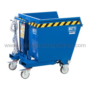 Benne auto-basculante avec roulettes 280 litres