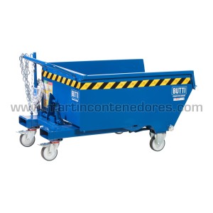 Benne auto-basculante avec roulettes 300 litres