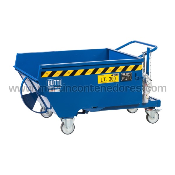 Tilting container with wheels 300 liters