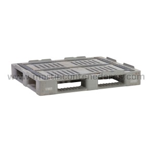 Palette plastique ajourée 1200x1000x160 mm 5 traîneaux