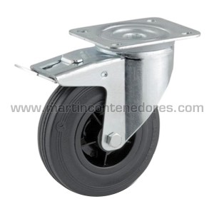 Roue pivotante avec frein PVO 200 mm