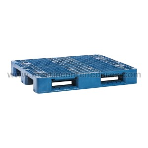 Palette plastique ajourée 1200x1000x180 mm 3 traîneaux