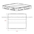 Palette plastique lisse renforcée 1200x1000x157 mm 5 traîneaux