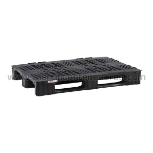 Palet plástico ranurado 1200x800x150 mm 3 patines