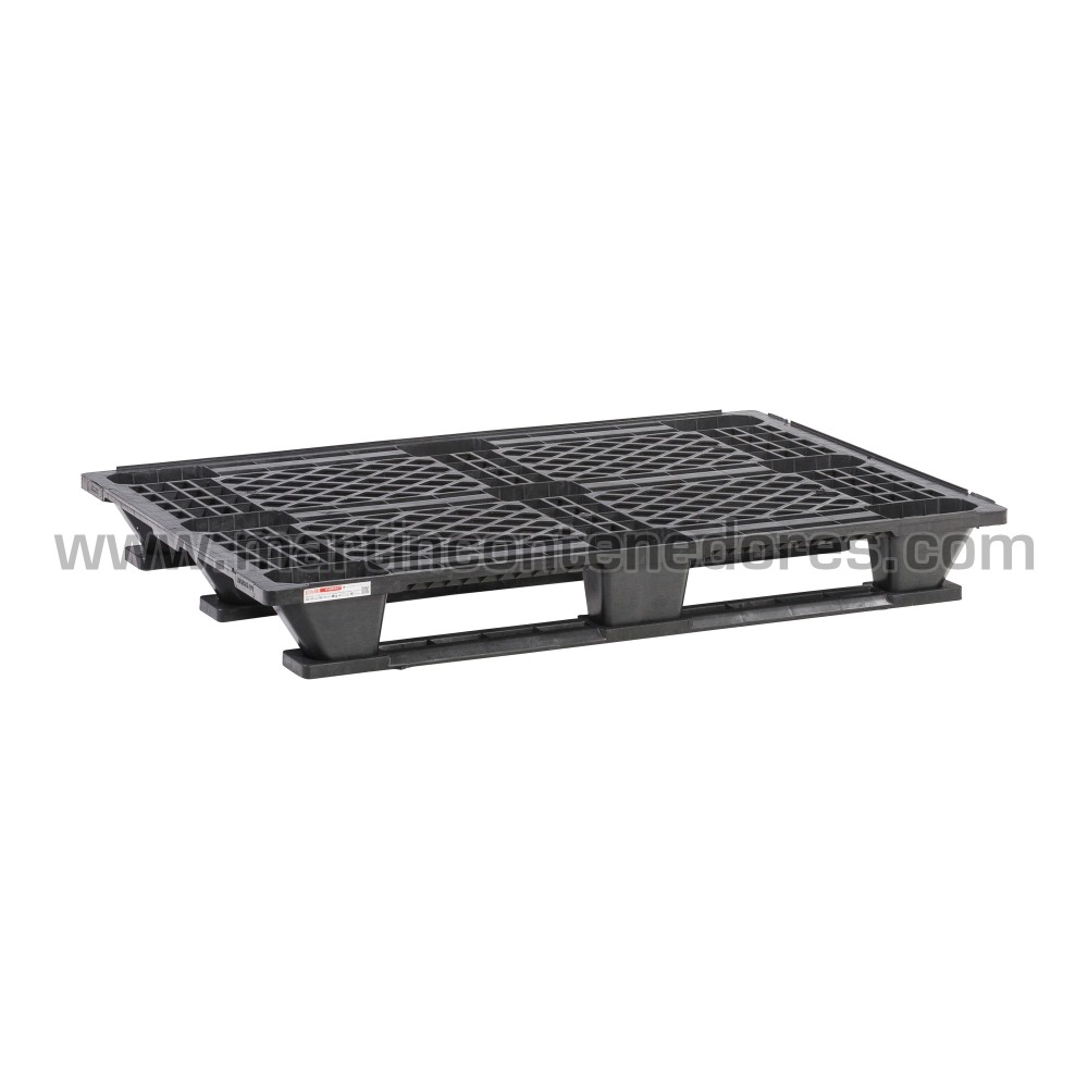 Palette plastique ajourée ONE-WAY 1200x800x143 mm 3 traîneaux