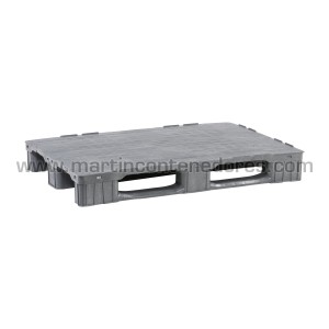 Palette plastique lisse 1200x800x150 mm 3 traîneaux