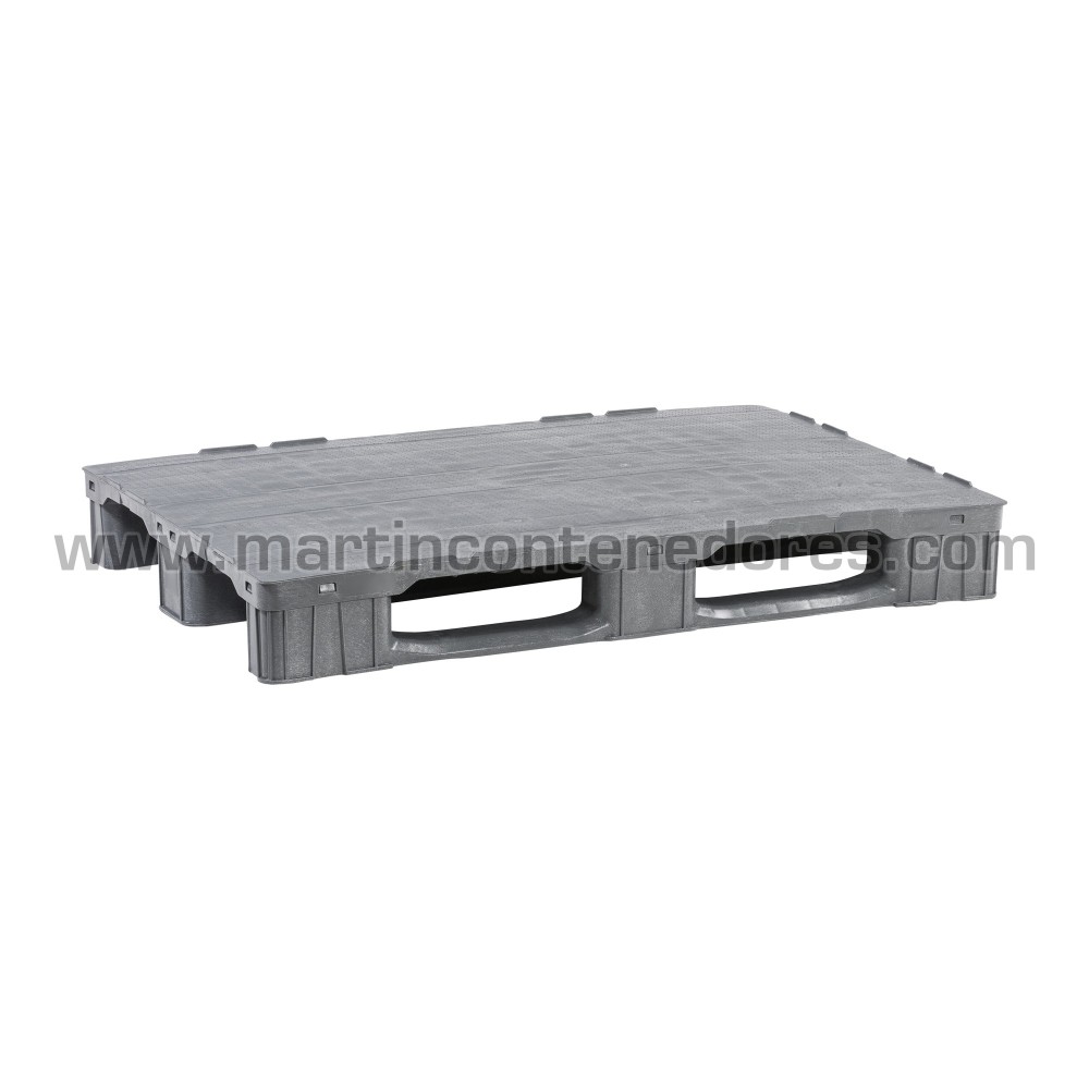Palette plastique lisse 1200x800x150 mm 3 traîneaux