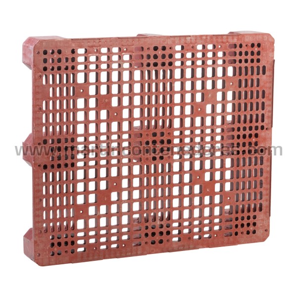 Palette plastique ajourée 1200x1000x140 mm 9 pieds