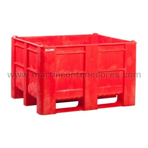 Contenedor plástico monobloque DOLAV 1200x1000x740/600 mm 3 patines