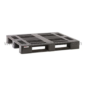 Palette plastique ajourée 1200x1000x150 mm 3 traîneaux
