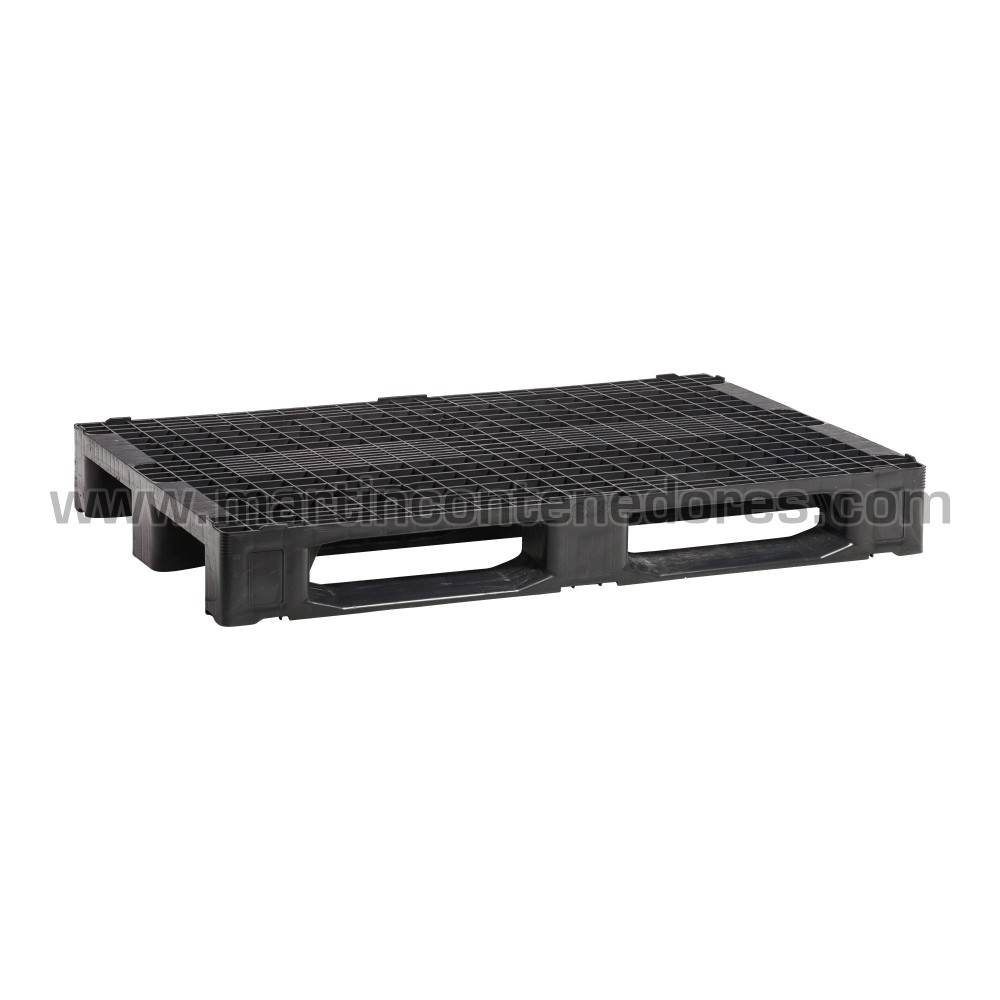 Palette plastique ajourée 1200x800x140 mm 3 traîneaux Palette plastique ajourée 1200x800x140 mm 3 traîneaux