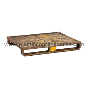 Palet metálico 1000x800x140 mm 2 patines