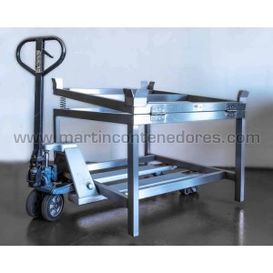 Support incliné pour IBC 1000 litres acier inoxydable FR