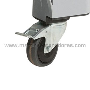 Roue pivotante avec frein pour conteneur réf.001967