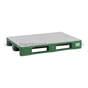 Palette plastique lisse 1200x800x160 mm 3 traîneaux