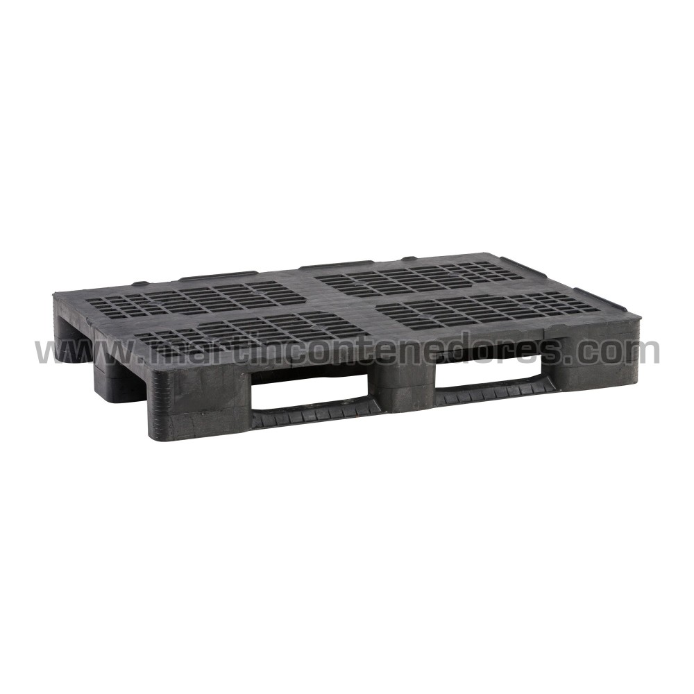 Palette plastique ajourée 1200x800x160 mm 3 traîneaux Palette plastique ajourée 1200x800x160 mm 3 traîneaux