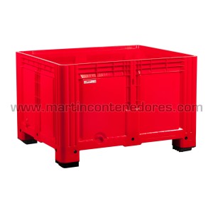 Caisse-palette plastique 1200x1000x780/610 mm 4 pieds