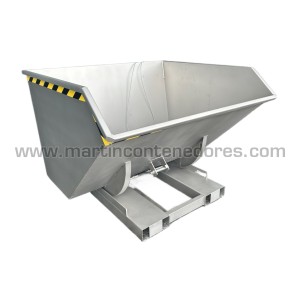 Benne basculante 1250 litres acier inoxydable AISI 304 MAT
