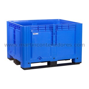 Caisse-palette plastique 1200x1000x789/610 mm 3 traîneaux