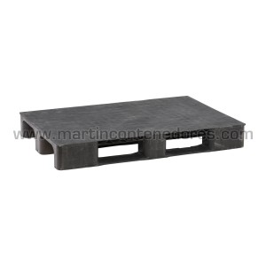 Palette plastique lisse 1200x800x150 mm 3 traîneaux