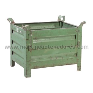 Conteneur tôle 800x600x600/480 mm avec clapet