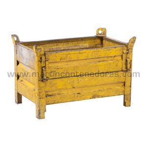 Conteneur tôle 800x500x500/370 mm avec clapet