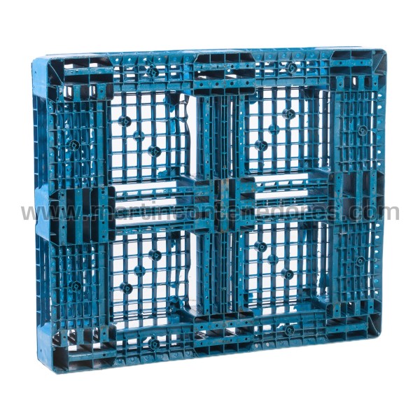 Palette plastique ajourée 1200x1000x150 mm 6 traîneaux