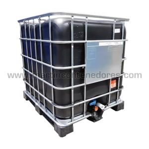 IBC 1000 litros palet plástico Negro