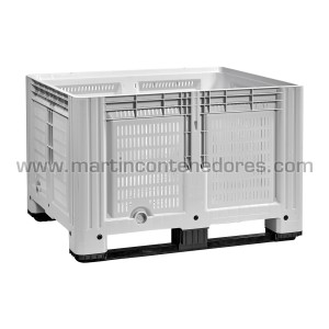 Plastic perforated box 1200x1000x789/610 mm 2 runners