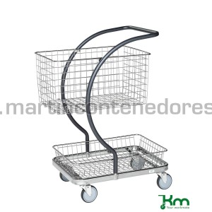 Chariot à panier c-line 685x450x1000 mm