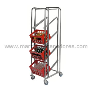 Chariot pour 4 caisses 410x585x1880 mm