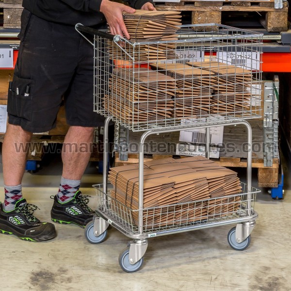 Allround trolley 2 mesh baskets 690x410x950 mm