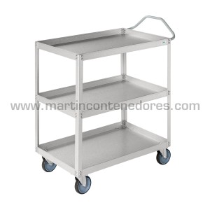Chariot de service 3 étagères en aluzinc 690x420x850 mm