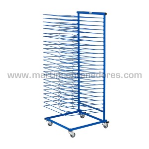 Chariot de séchage bleu 460x500x1200 mm