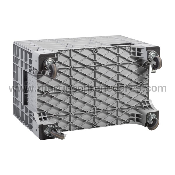 Contenedor plástico con ruedas con freno 1017x636x790 mm