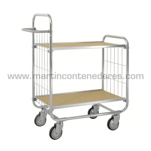 Carro con 2 estantes ajustables ESD 1195x470x1120 mm