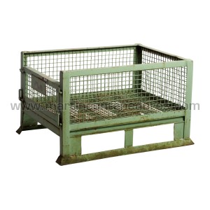 Caisse-palette grillagée avec clapet 800x600x500/300 mm